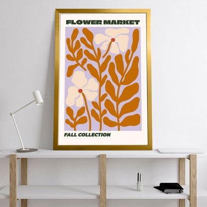 Flower Market Art Print, Retro Fall Botanical Wall Decor-2