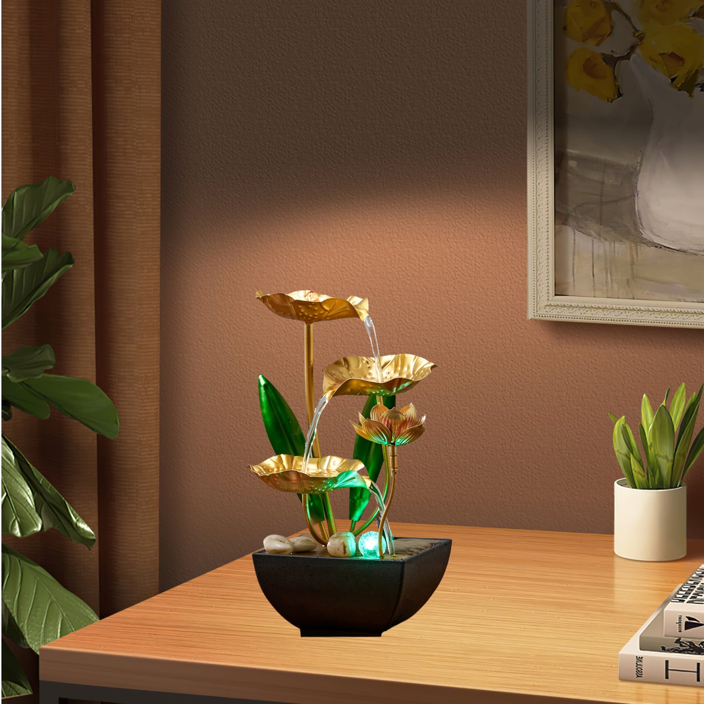 Small Automatic Indoor Fountain Humidifier for Living Room Bedroom Desktop Decor Relaxation Craft