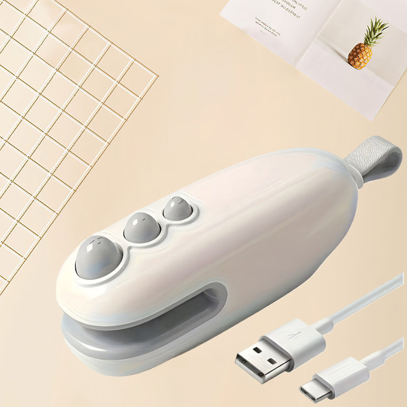 Handheld Instant Seal Bag Closer Magnetic Sealer Machine Portable Rechargeable Compact Design for Food Snacks Preservation Compatible with Ziplock Foil Bags