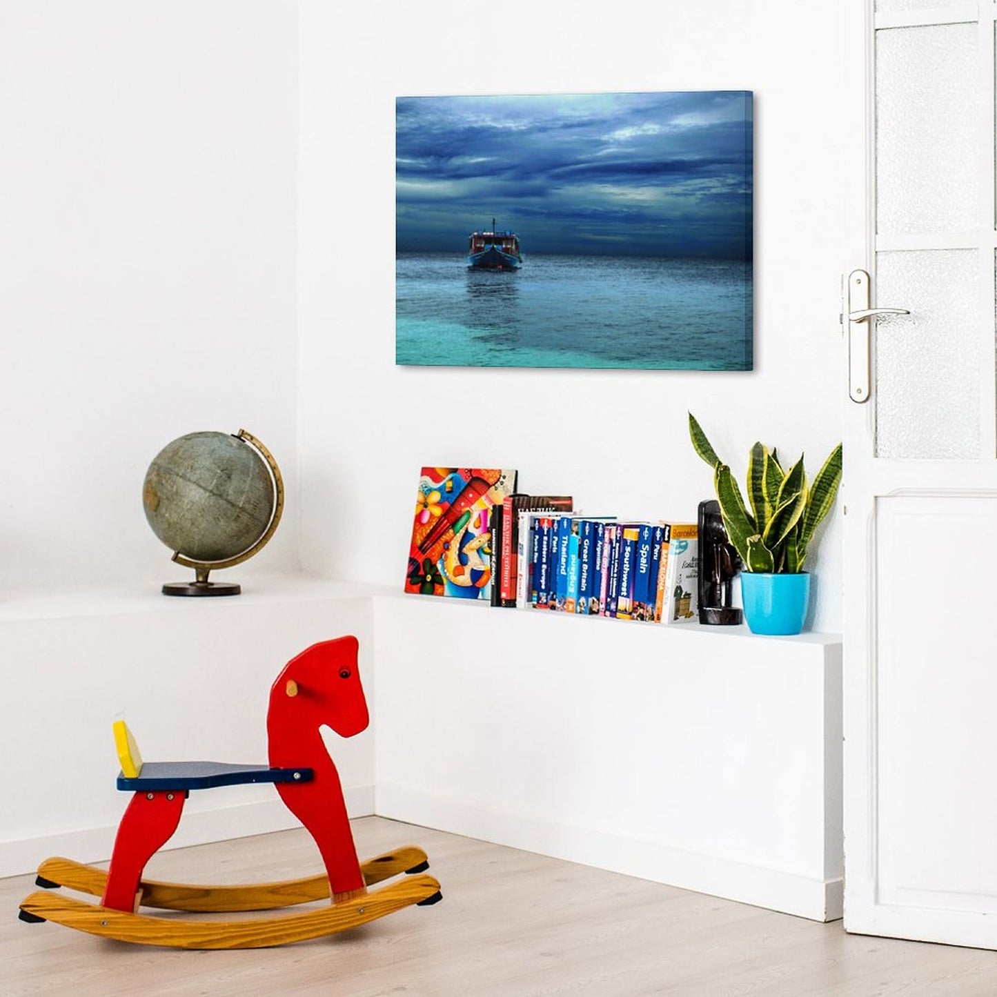 Ready-to-Hang Framed Painting, Easy Wall Mounting Kit