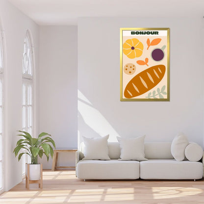 Bonjour French Breakfast Wall Art – Modern Kitchen Decor Print-15