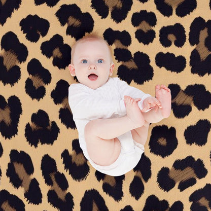 Modern Flannel Throw Blanket Leopard Aesthetic