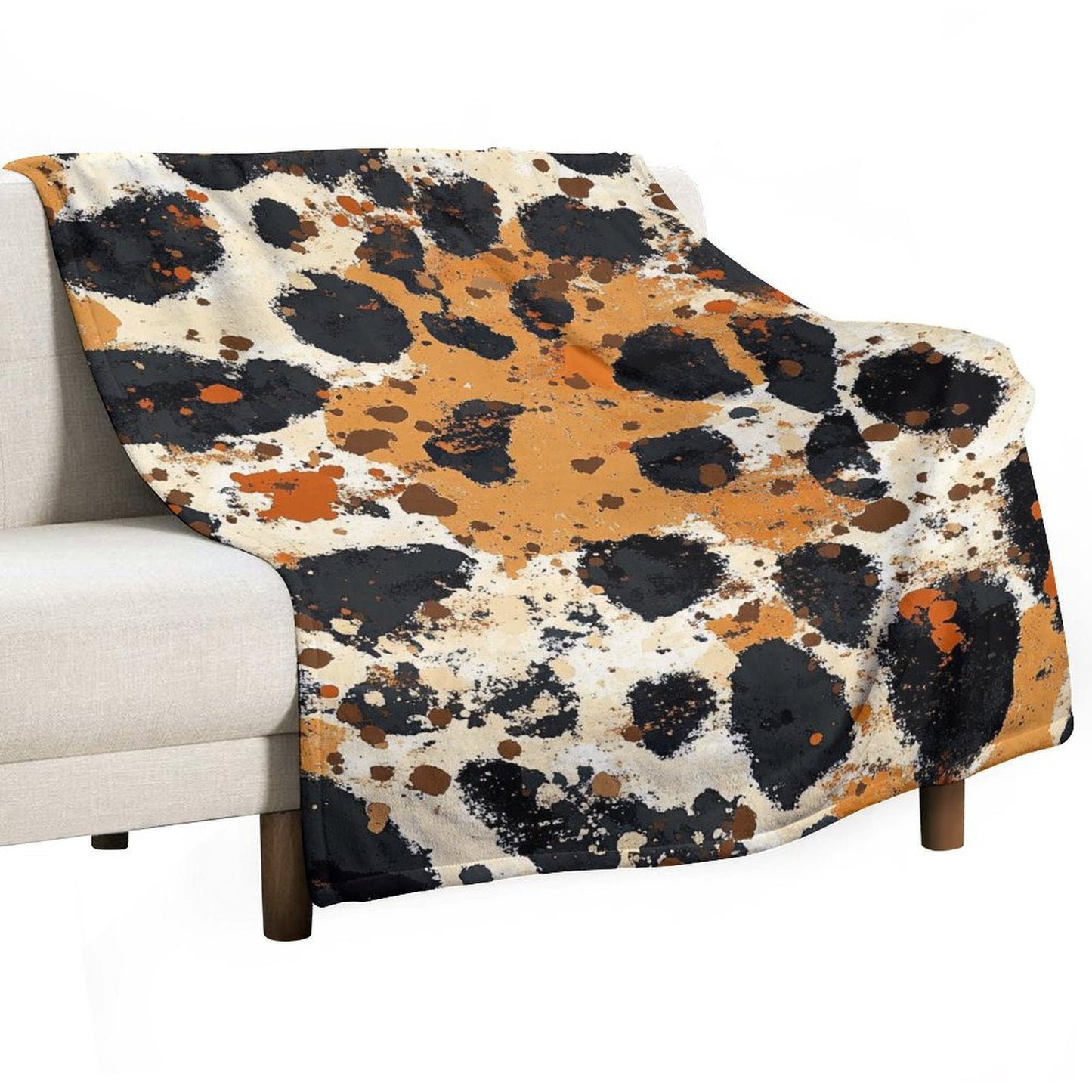 Anti-Pilling Flannel Blanket Abstract Leopard Print