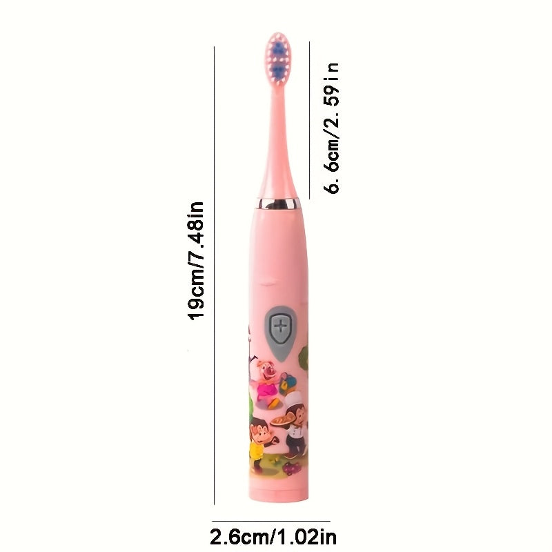 Travel Friendly Oral Care Kit Electric Toothbrush with 4 Replacement Heads Model E602 Compact and Portable Design