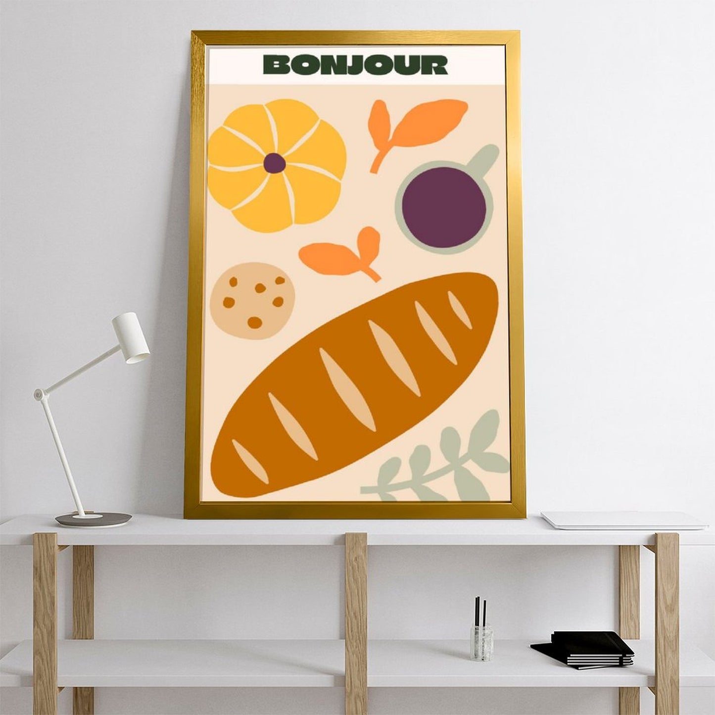 Bonjour French Breakfast Wall Art – Modern Kitchen Decor Print-15