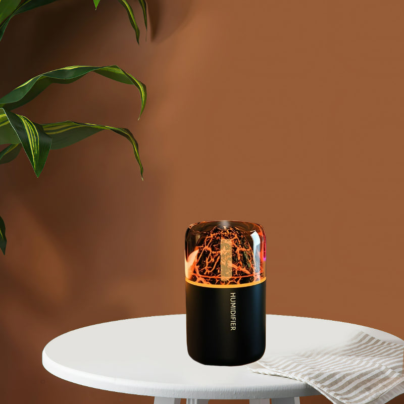 Portable Aromatherapy Diffuser & Mini Humidifier USB-Powered for Home Car Office Compact ABS Plastic Design with Blue Light 36V Safe for Dry Air Plants Pets