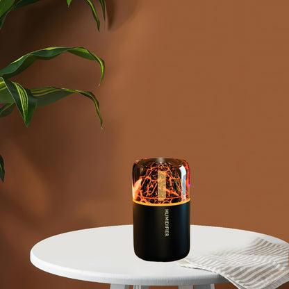 Portable Aromatherapy Diffuser & Mini Humidifier USB-Powered for Home Car Office Compact ABS Plastic Design with Blue Light 36V Safe for Dry Air Plants Pets