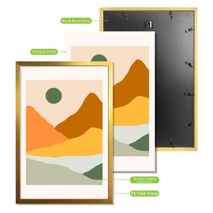 Abstract Mountain Sunset Wall Art Print – Modern Nature Decor-30