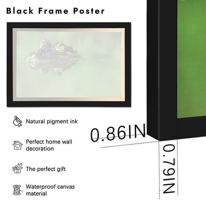 Crocodile in Water Wall Art Black Frame Wildlife Decor