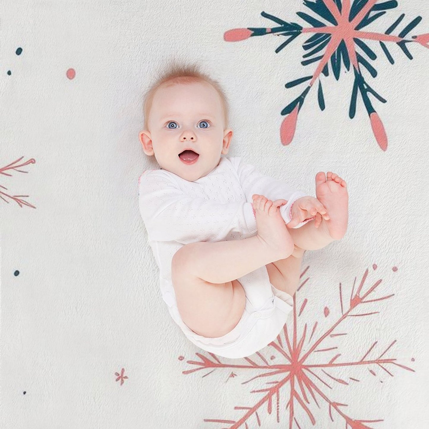 Snowflake Pattern Anti-Pilling Flannel Blanket – Soft Warm Winter Throw