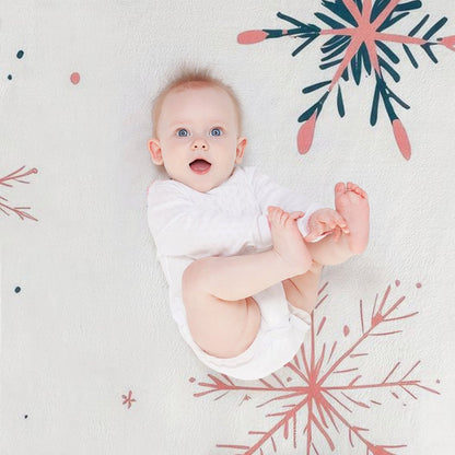 Snowflake Pattern Anti-Pilling Flannel Blanket – Soft Warm Winter Throw