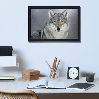 Wild Wolves Wall Art Black Frame Nature Home Decor-22