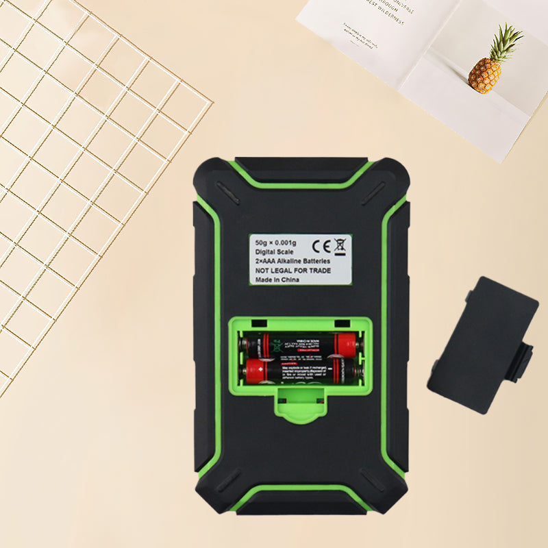 50g Portable Mini Digital Scale High Precision 001g Measurement No Battery Includes Calibration Weights for Accuracy Verification
