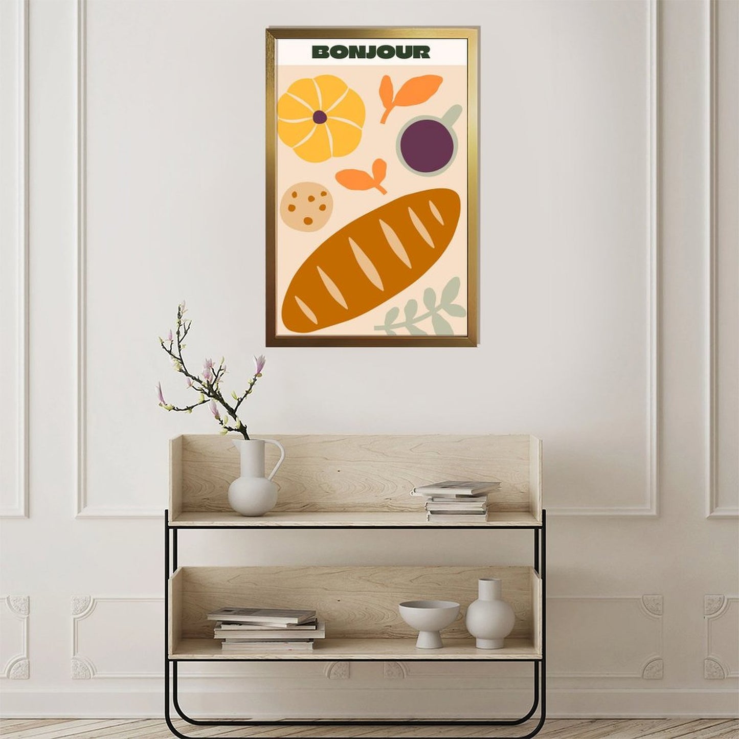 Bonjour French Breakfast Wall Art – Modern Kitchen Decor Print-15