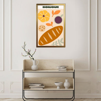 Bonjour French Breakfast Wall Art – Modern Kitchen Decor Print-15
