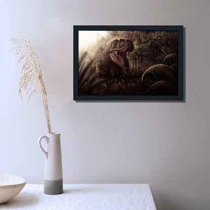 T-Rex Roar Canvas Wall Picture Jurassic Home Decor-02