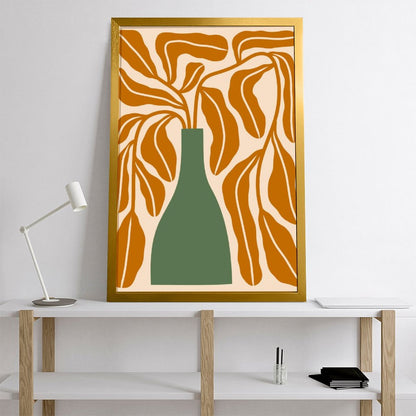 Minimalist Leaf and Vase Framed Wall Decor-20