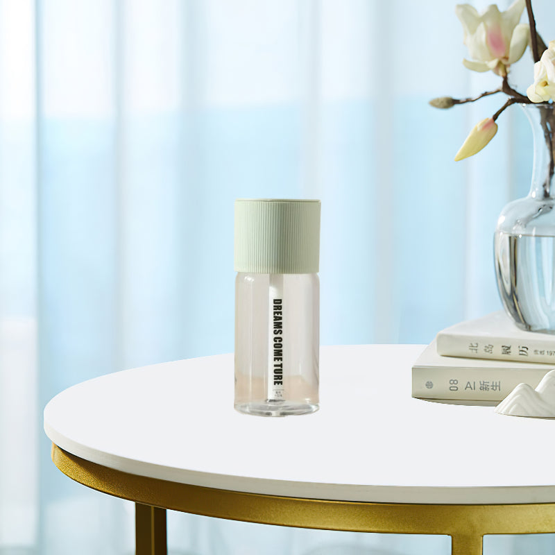 Aromatherapy Humidifier Compact USB Ultra-Quiet Large Mist Output Auto Shut-Off for Home Office Dorm Car Sleek Green Top Transparent Body Easy Top-Fill