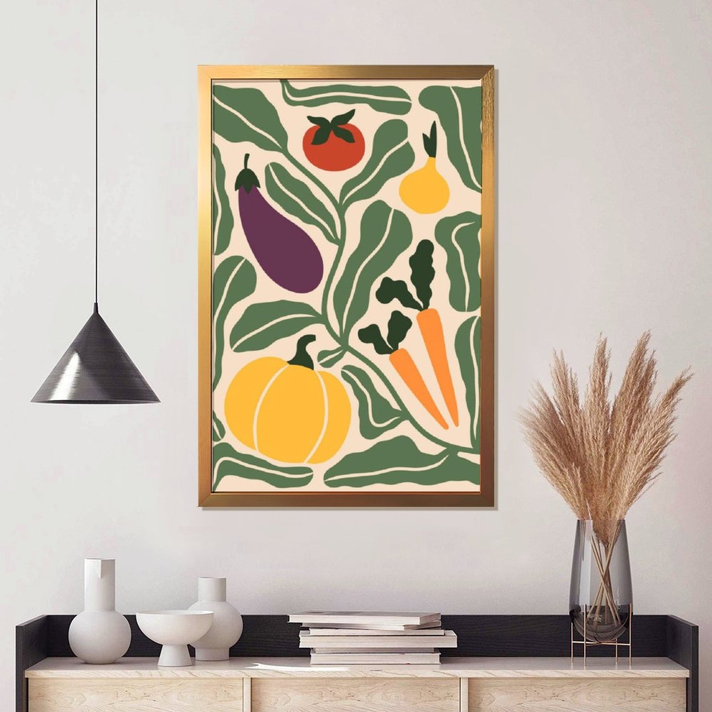 Vegetable canvas art and acrylic cover 25