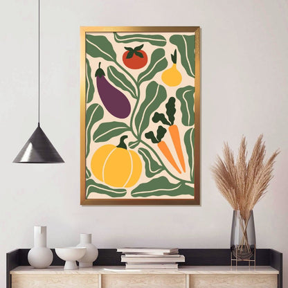 Vegetable canvas art and acrylic cover 25