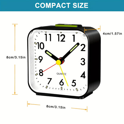 Silent Alarm Clock Non Ticking Bedside Clock with Clear Display Snooze Function Nightlight Loud for Heavy Sleepers Elderly Easy to Use