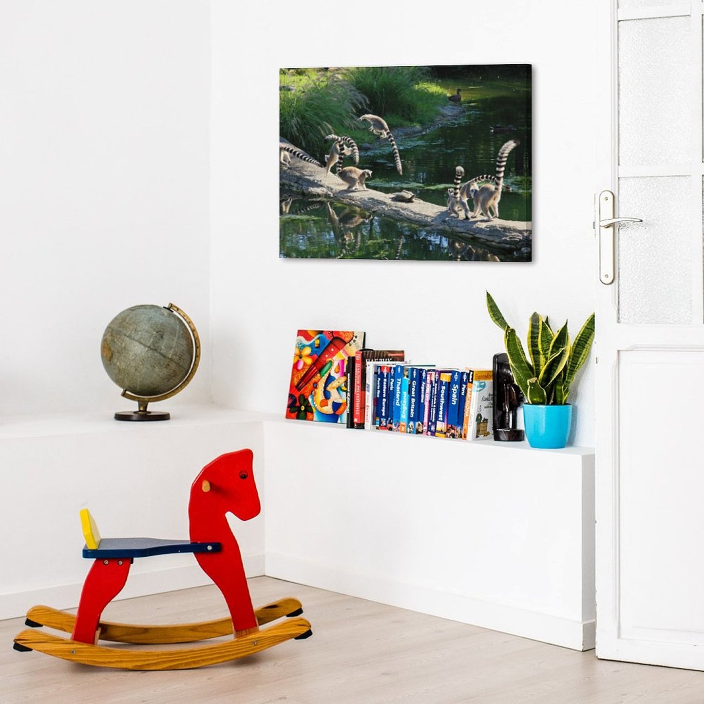 Cute Lemur Canvas Artwork Wildlife Wall Decoration-03