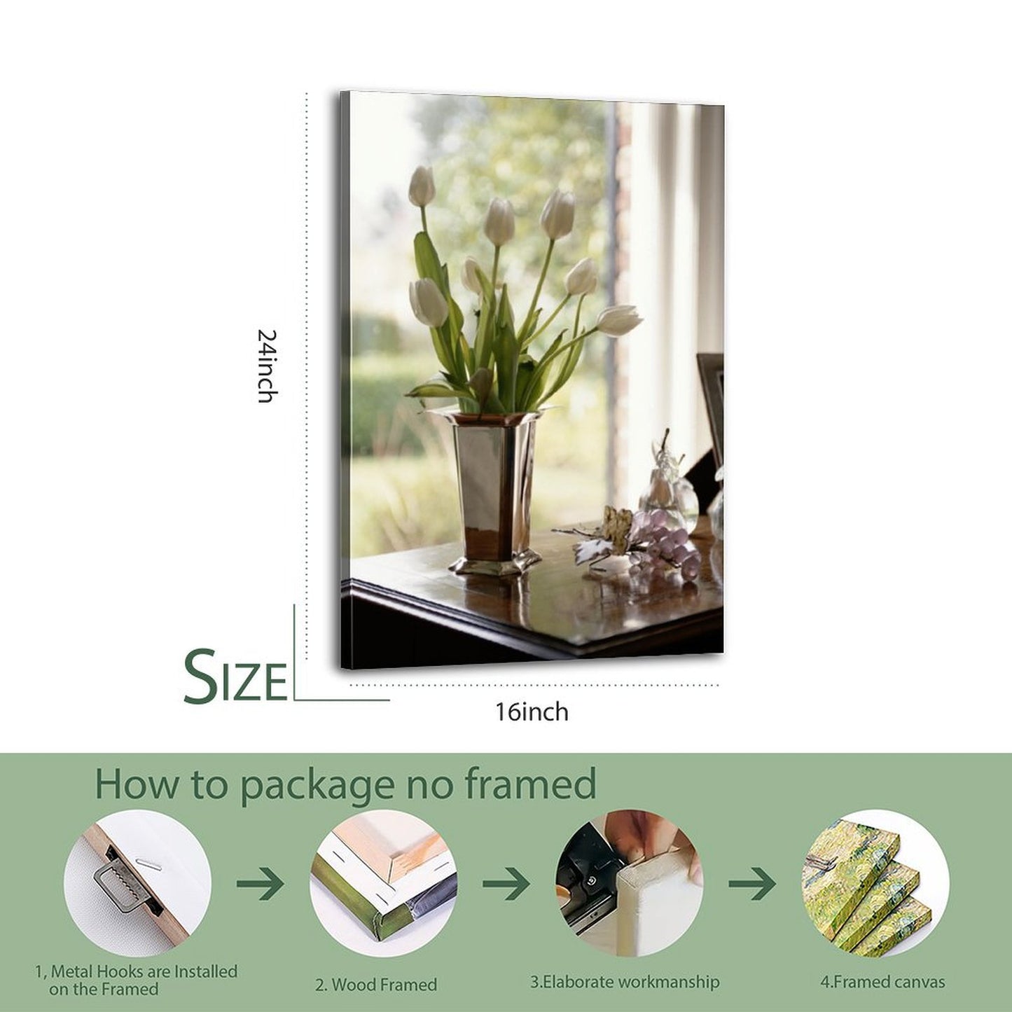 Tulip flower paintings relax indoors 2