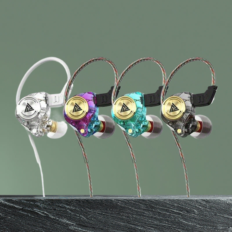 AK3 FiLe High-Fidelity In-Ear Headphones with Vivid Color Design Immersive Subwoofer Noise Cancelling Crystal-Clear Audio Durable Plastic Gaming Music Monitor Wired Earbuds with Microphone for Calls