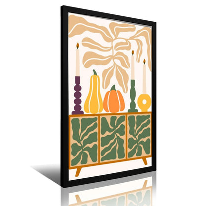 Pumpkin and Leaf Canvas Art with Acrylic Cover 41