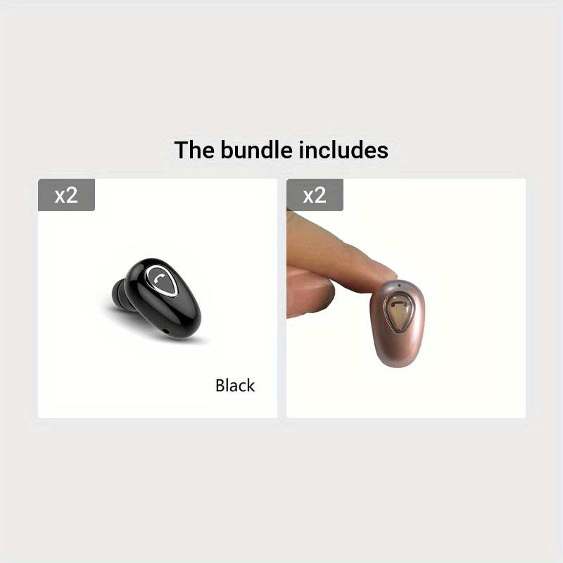 Invisible Wireless Earbuds Mini Stereo Headphones with Mic 1pc In Ear Sports Earphone for Workout Travel