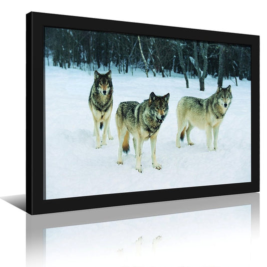 Nature Wolf Canvas Painting Howling Animal Wall Decor-06