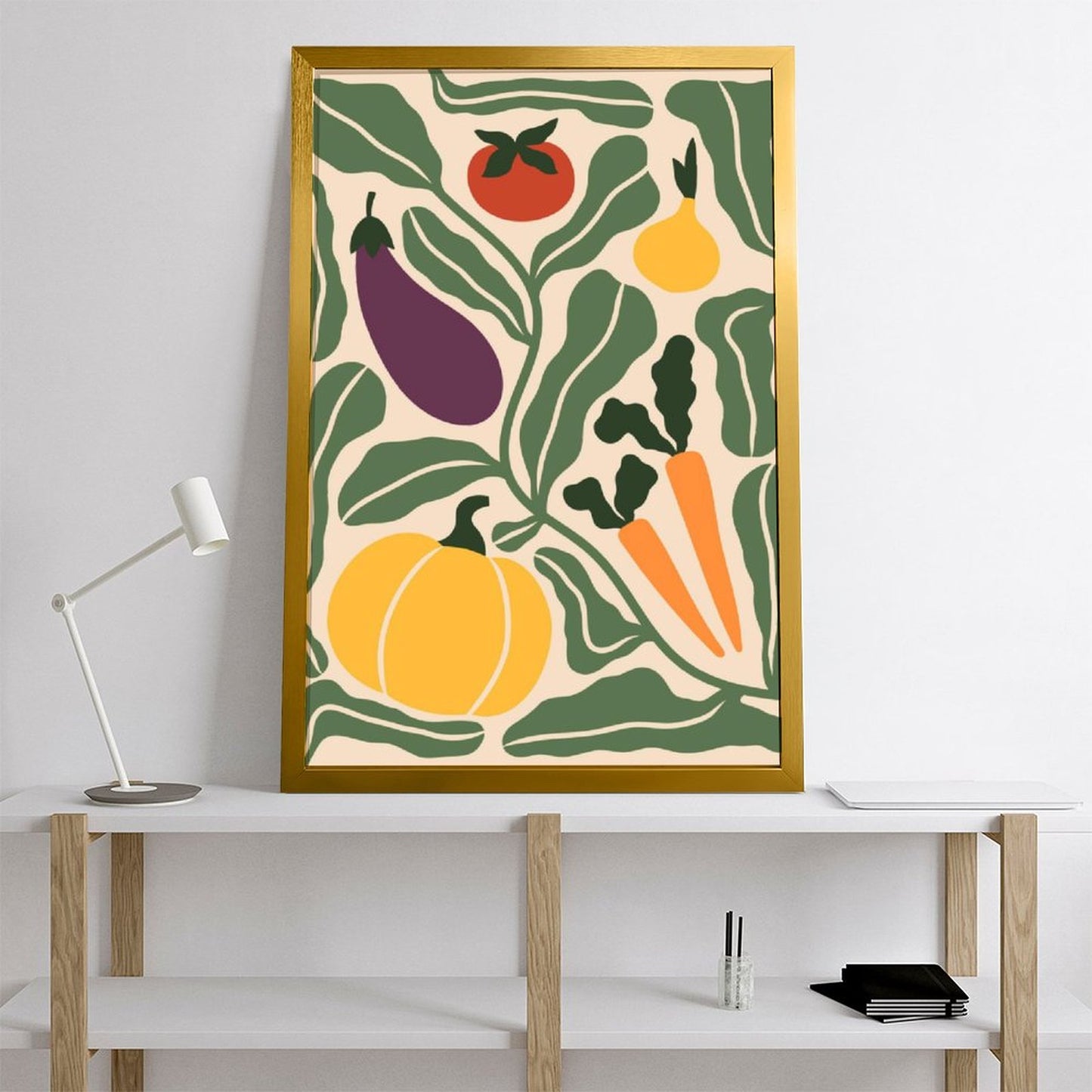 Vegetable canvas art and acrylic cover 25
