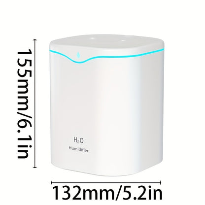 Portable Cool Mist Humidifier 2L USB Ultrasonic Humidifier With 2 Mist Modes 7-Color LED Light Auto Shut-Off For Home Office Travel