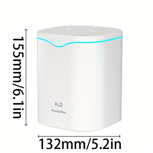 Portable Cool Mist Humidifier 2L USB Ultrasonic Humidifier With 2 Mist Modes 7-Color LED Light Auto Shut-Off For Home Office Travel