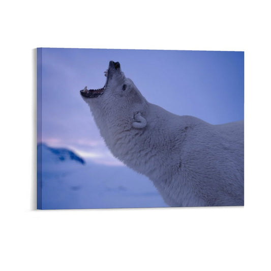 Arctic Majesty Polar Bear Canvas Wall Art-017