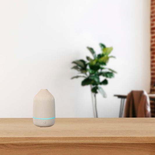 Portable Aroma Humidifier Essential Oil Diffuser 2-in-1 Soundwave Technology Auto Shut-Off 7-Color LED Lights Quiet for Home Office Desktop USB Powered Holiday Gift