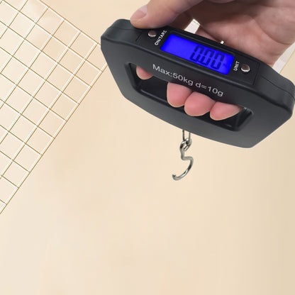 Mini Digital Hanging Luggage Scale 1pc Portable Handheld Electronic Weighing Device with LCD Display Travel Essentials