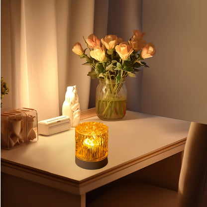 Water Ripple Revolving Table Lamp Ambient Bedroom Light for Soothing Shadow Mood Lighting