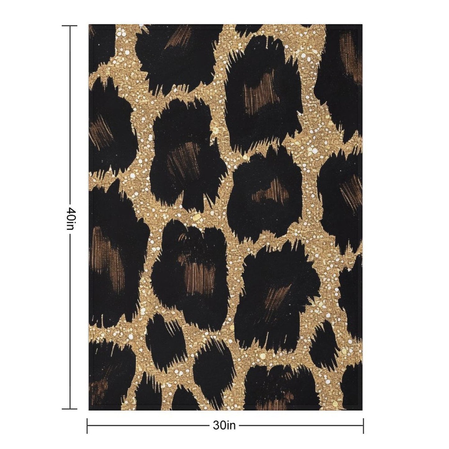 Soft Flannel Throw Blanket with Modern Ink Spots