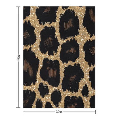 Soft Flannel Throw Blanket with Modern Ink Spots