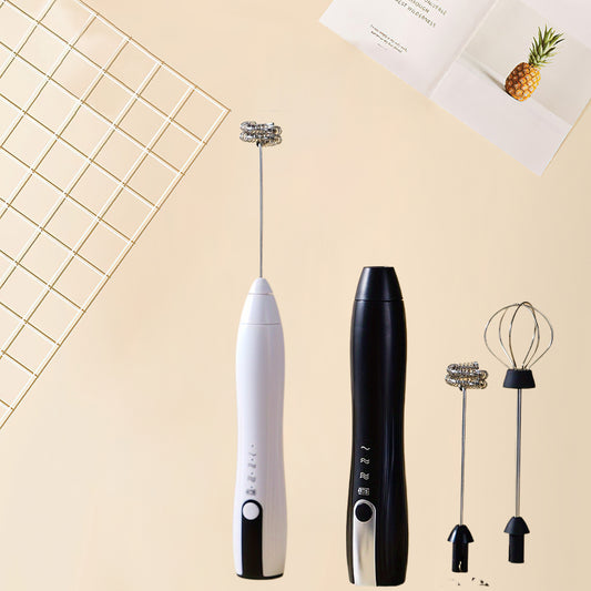 USB Rechargeable Dual Head Electric Whisk Egg Beater Coffee Mixer Cream Whipper Multi Purpose Kitchen Gadget Baking Mixer Appliance Ergonomic Modern Reliable