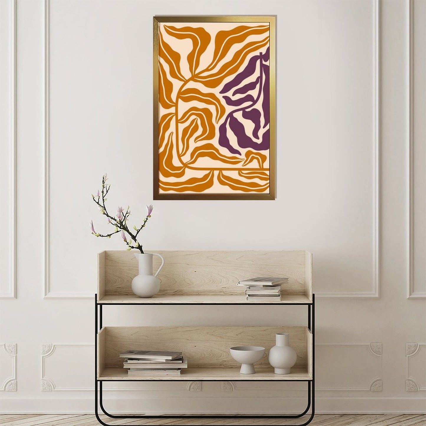 Modern plant line canvas art and frame murals 9