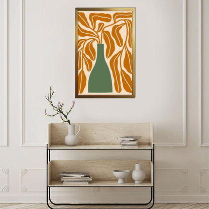 Minimalist Leaf and Vase Framed Wall Decor-20