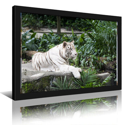 White Tiger Canvas Wall Art – Luxury Modern Animal Decor-7