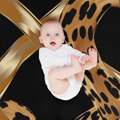 Stylish Leopard Splash Flannel Blanket Soft Warm