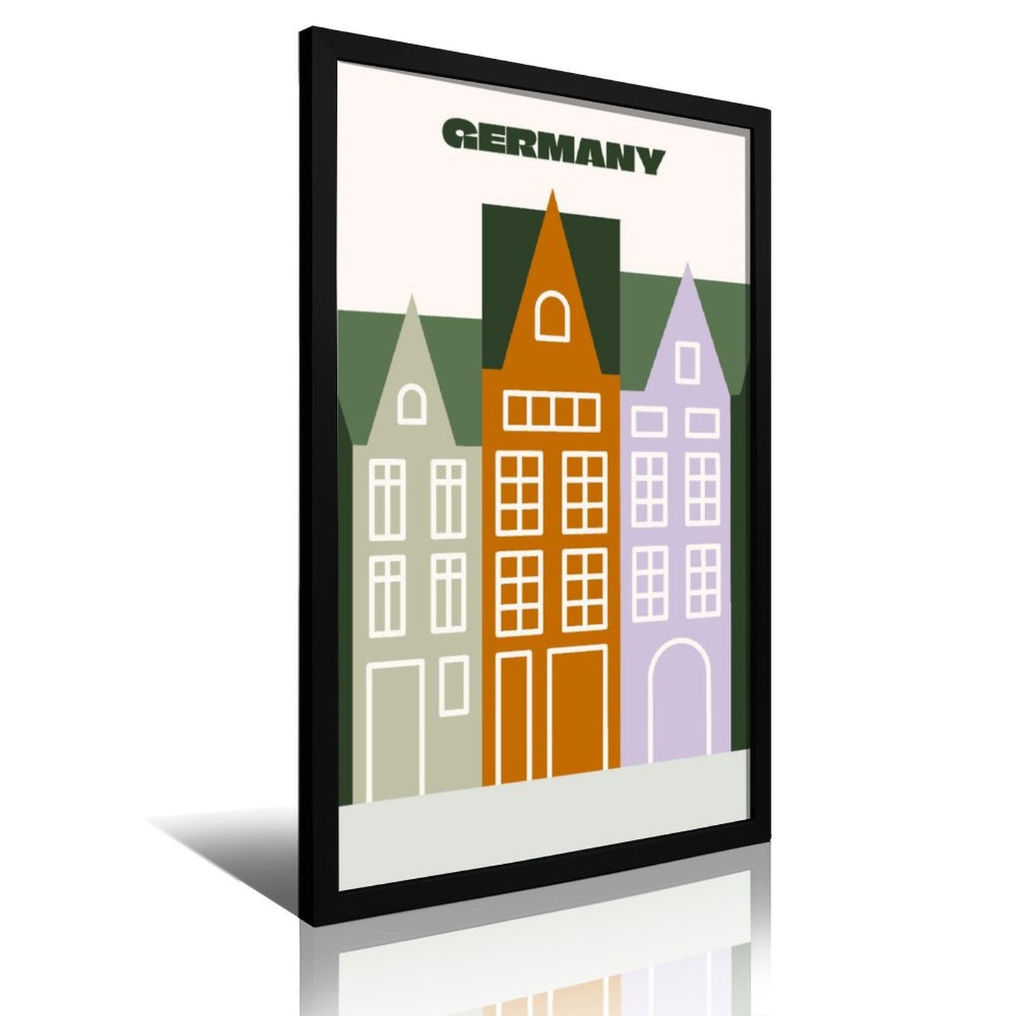 Germany Cityscape Art Print, Modern Travel Wall Decor Poster-23