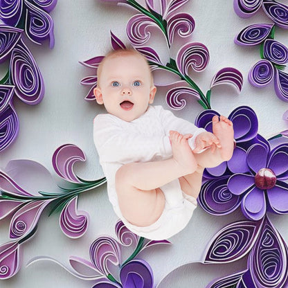 Soft Anti-Pilling Flannel Blanket with Purple Floral Pattern Design