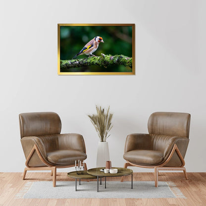 Colorful Goldfinch Bird Canvas Wall Art – Nature Photography Print-138
