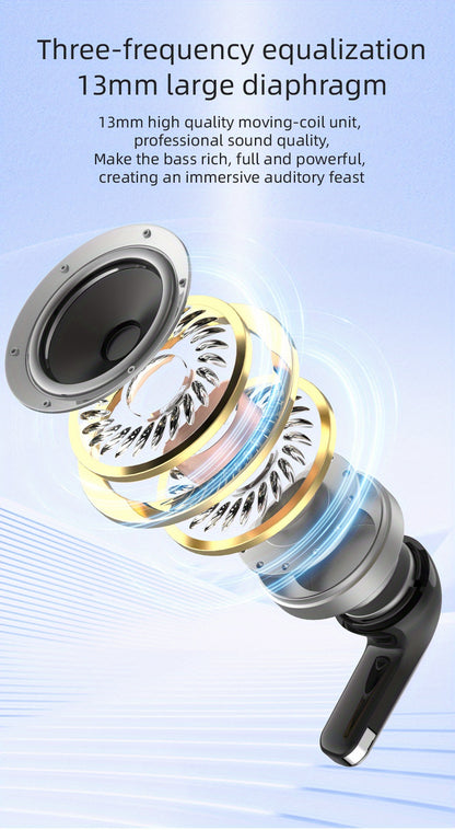 Wireless 5.3 Earbuds 13mm Speaker 30H Playtime Type-C Fast Charging Box Stereo In-Ear Headset for iPhone Android Gaming Business Sports Headphone Mic