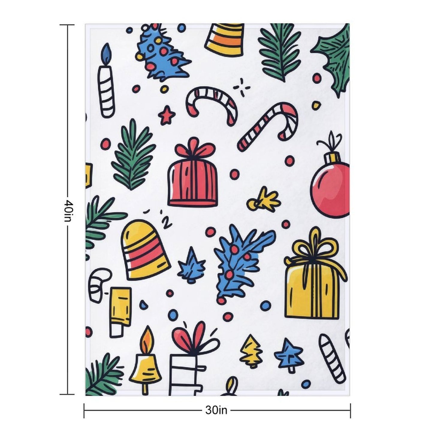 Christmas Gift Pattern Anti-Pilling Flannel Blanket – Cozy Warm Holiday Throw